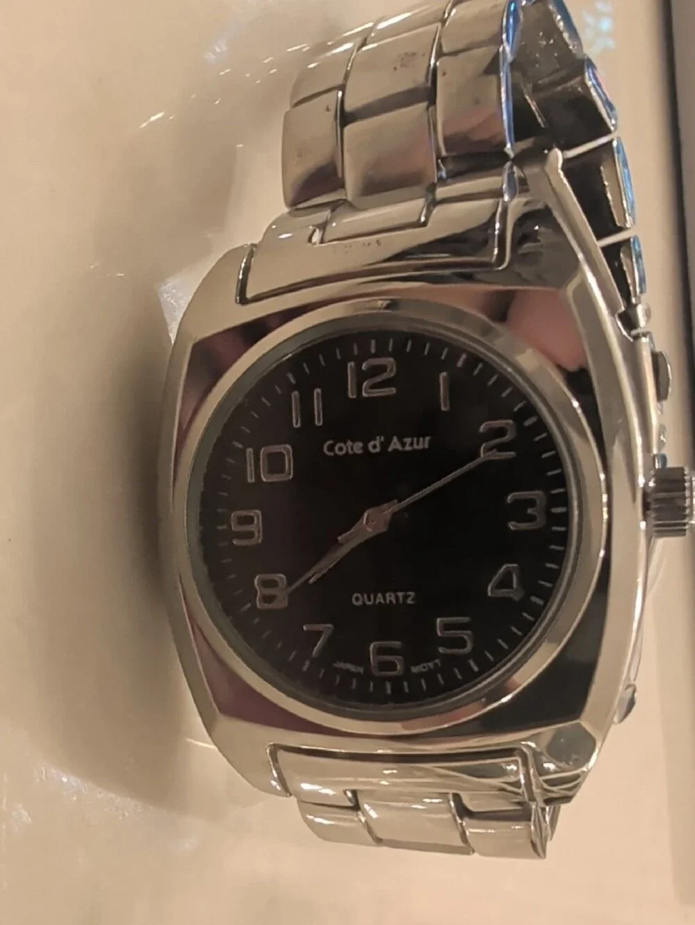 Vintage Cote d’Azur Men’s Quartz Watch – Japan Movement – Silver Tone Bracelet